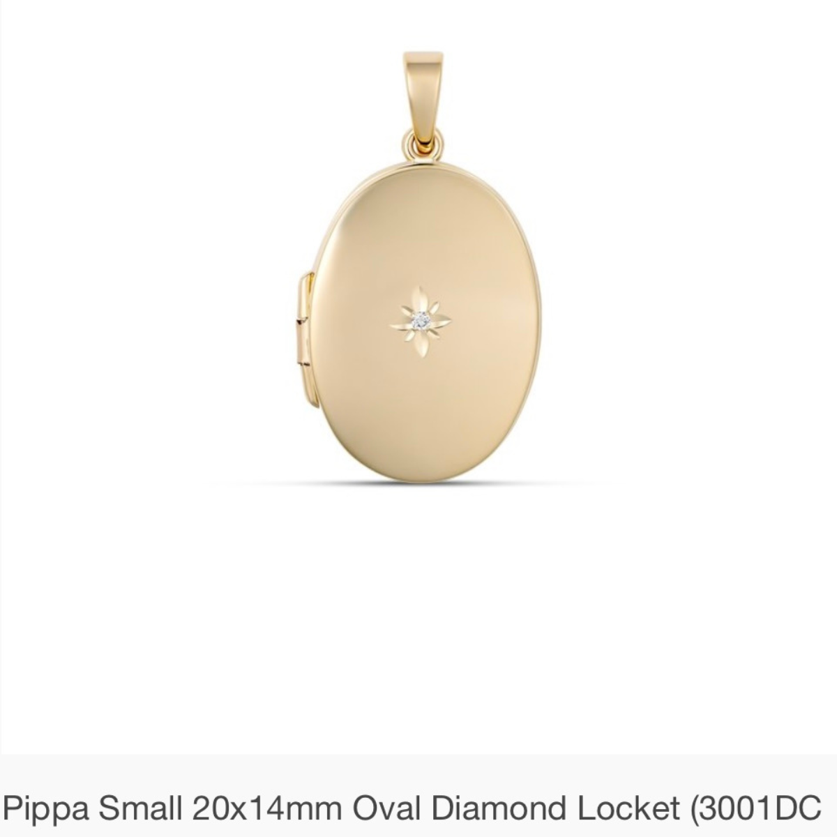 Eden Oval Diamond Photo Locket