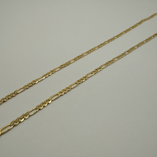 Flat Figaro Gold Chain