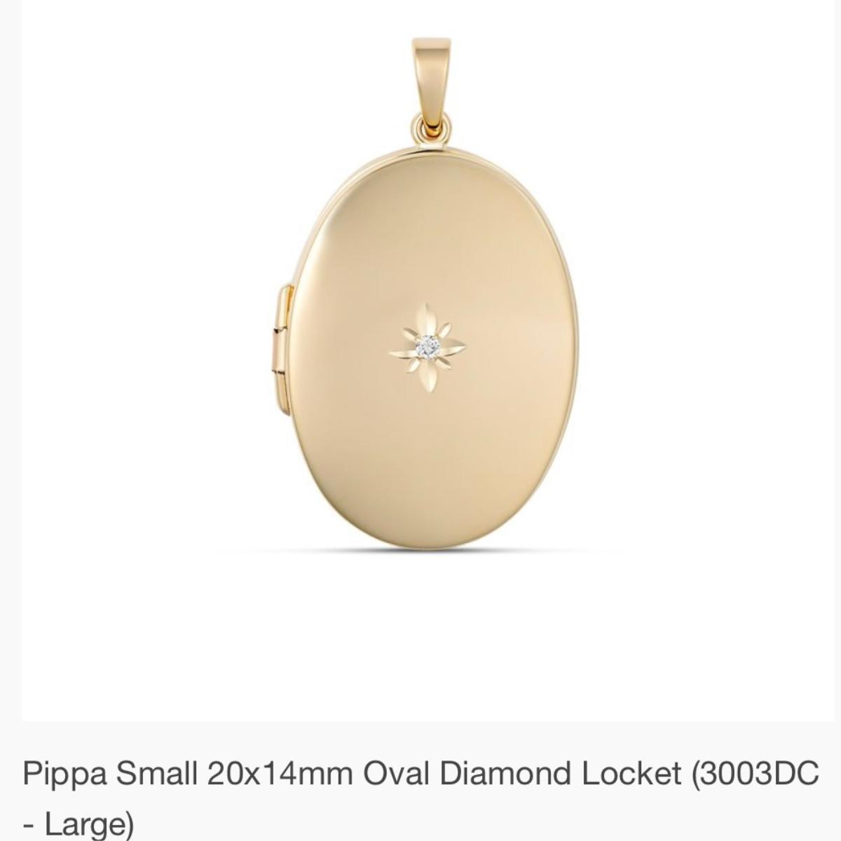 Eden Oval Diamond Photo Locket