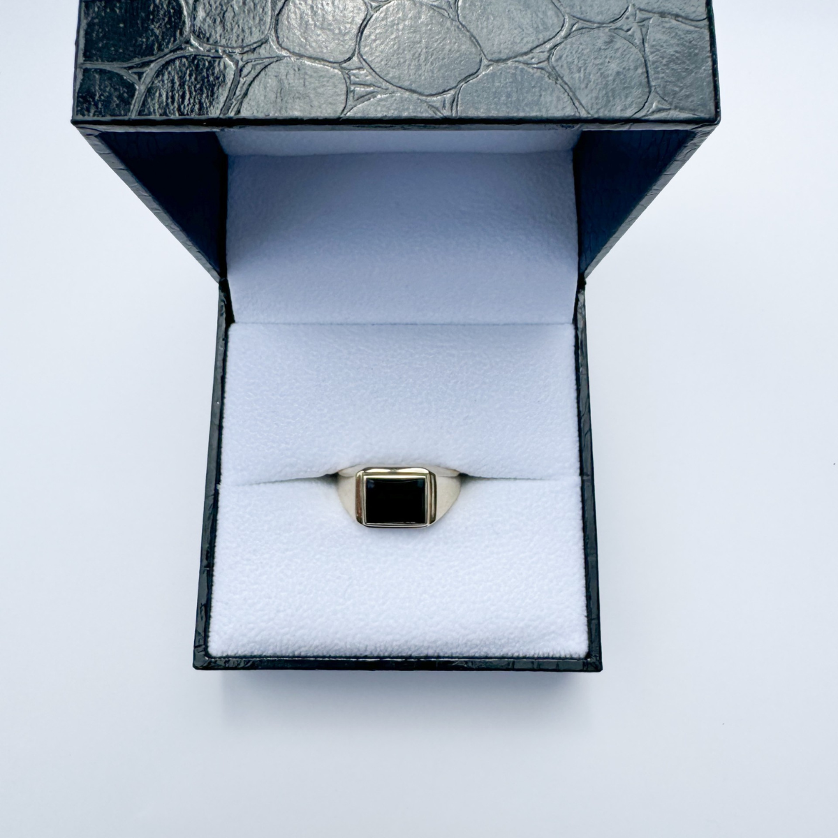 Scott Rectangle Black Onyx Ring