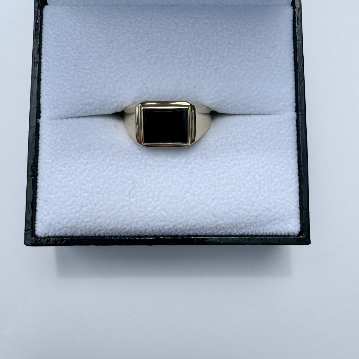 Scott Rectangle Black Onyx Ring
