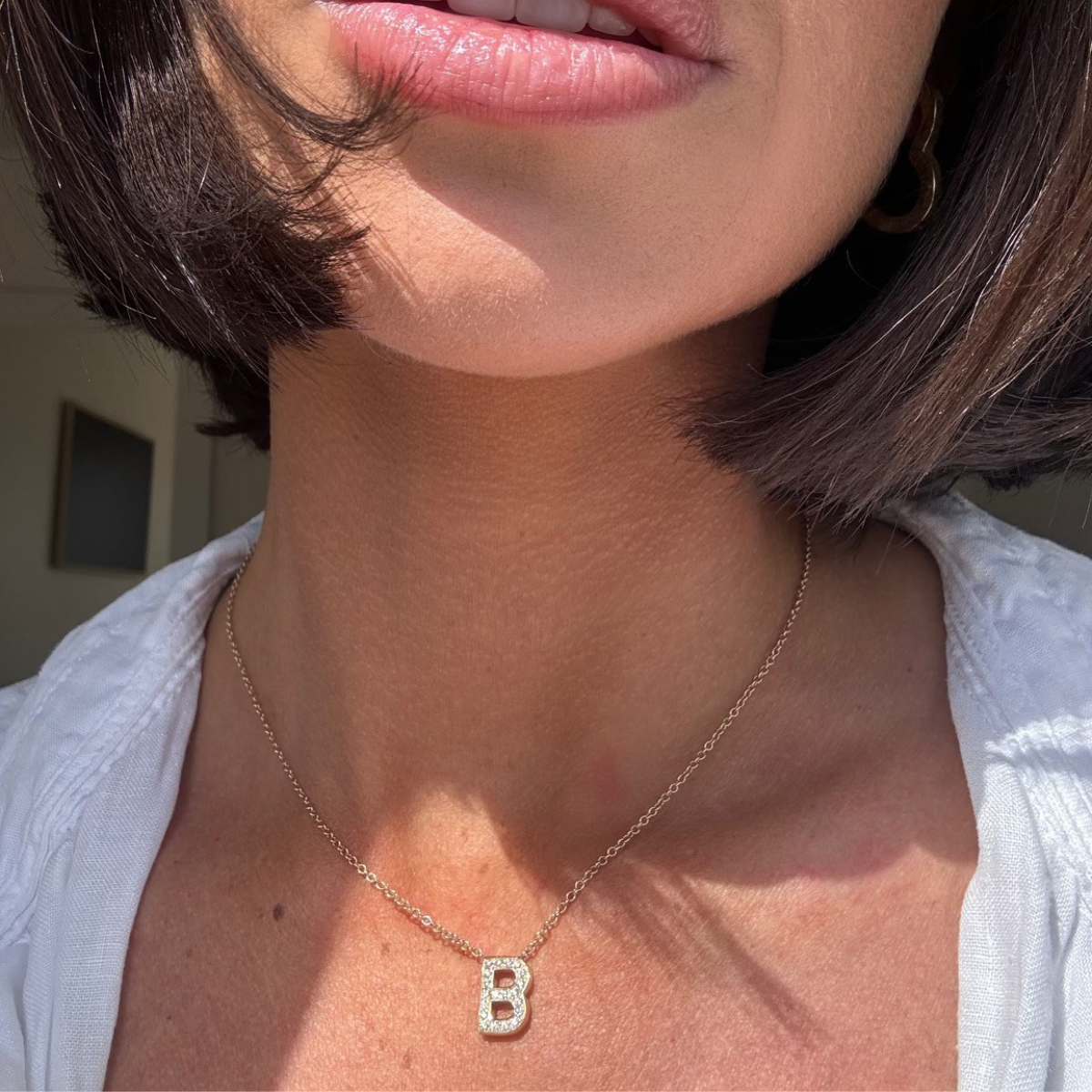 Initial Diamond Necklace