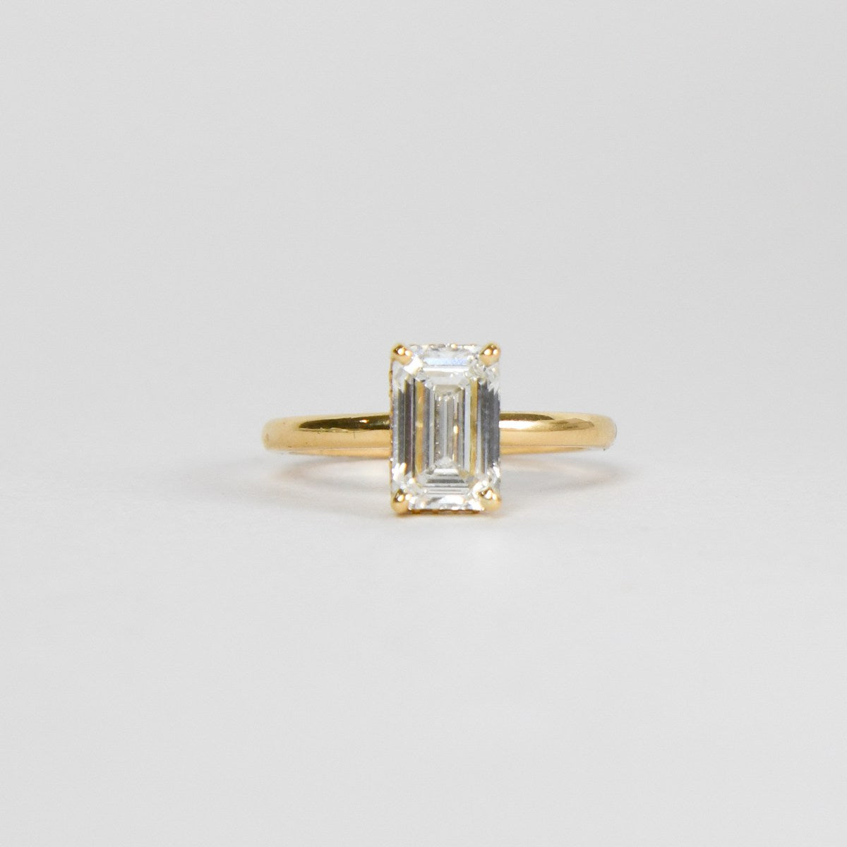 Emerald Diamond Hidden Halo