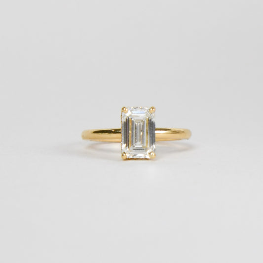 Emerald Diamond Hidden Halo
