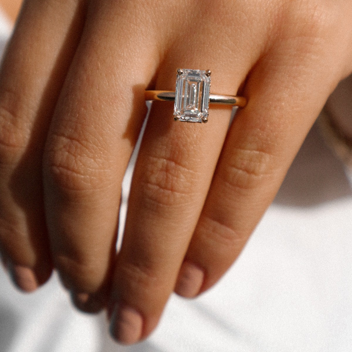 Emerald Diamond Hidden Halo