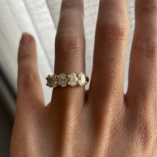 The Kristie Oval Diamond Half Band