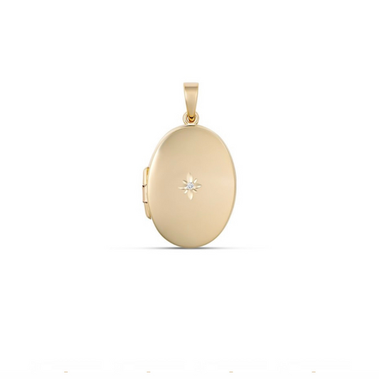Eden Oval Diamond Photo Locket